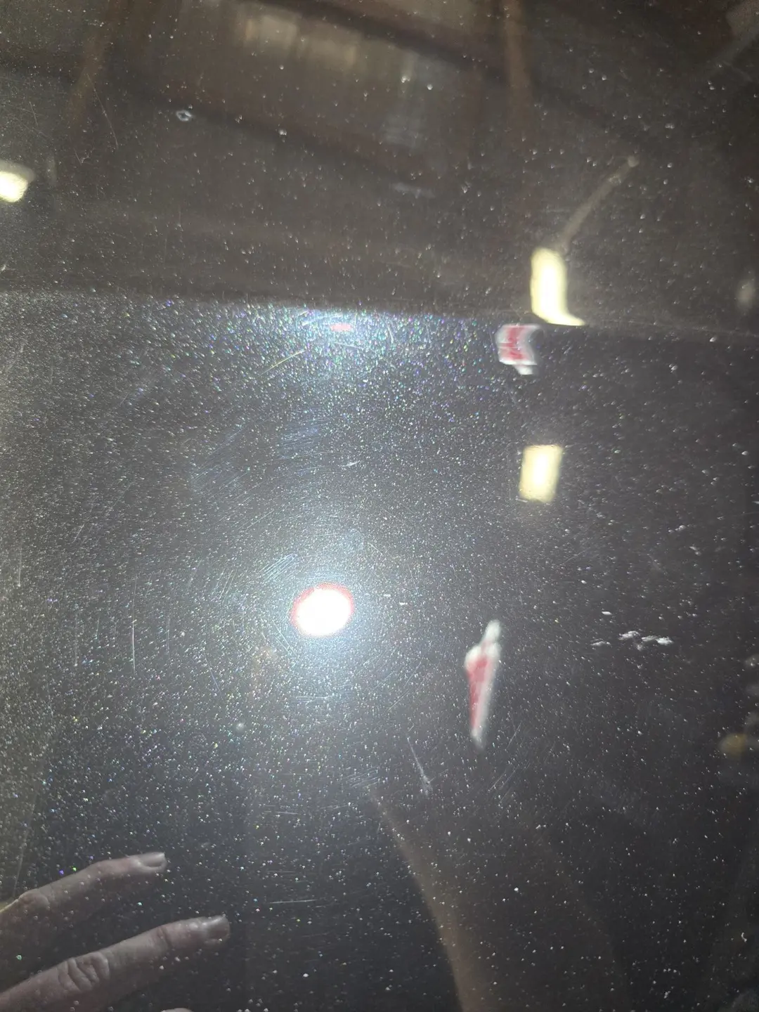 Dense circular wash marring on the Volvo XC90 before paint correction